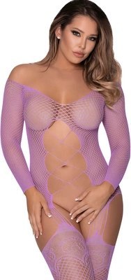 Magic Silk Kombinezon Seamless z długim rękawem i wysokimi pończochami