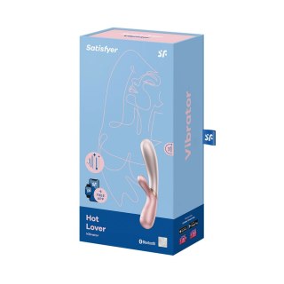 Satisfyer Hot Lover - Wibrator podwojny z funkcją podgrzewania, rożowy