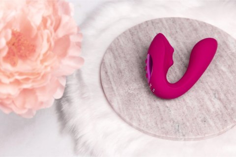 VIVE Yuki dwusilnikowy masażer punktu G z koralikami masującymi, silikon