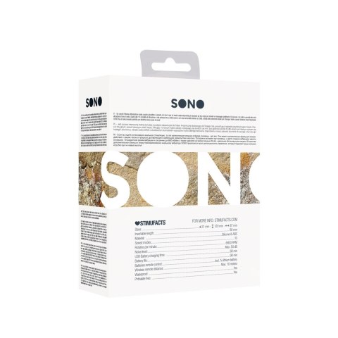 SONO No.78 ładowalny stymulator analny z pilotem, 10 trybow, czarny