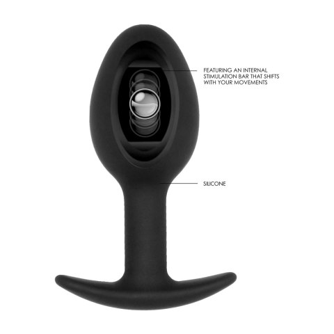 SONO No.89 silikonowy korek z ruchomą kulką, 8,3 cm, czarny