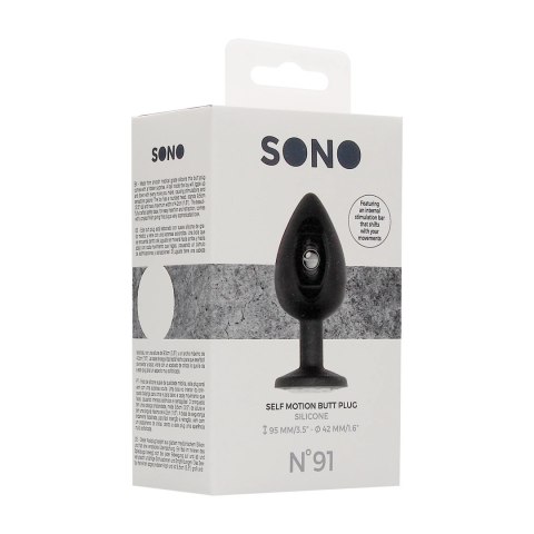 SONO No.91 Plug silikonowy z ruchomą kulką czarny 9,5 cm