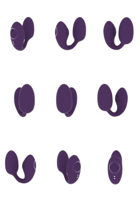 VIVE Aika - Wibrujące jajka podwojne, 2 silniki, pilot, fioletowe