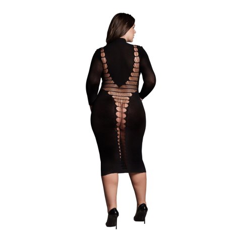 Le Desir Carme Plus Size dopasowana sukienka długa czarna XL-XXXXL