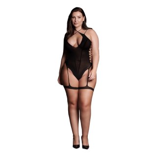Le Desir Metis Body Plus Size z paskami i siateczką XL-XXXXL