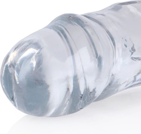 RealRock Crystal Clear podwojny model intymny 45 cm przezroczysty