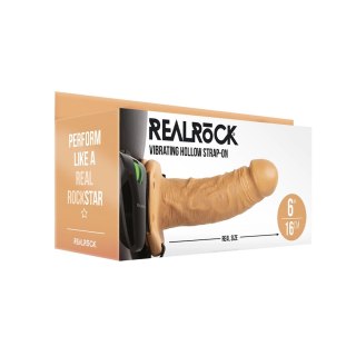 RealRock Hollow Strap-On 15,5 cm - paskowy system intymny z wibracjami