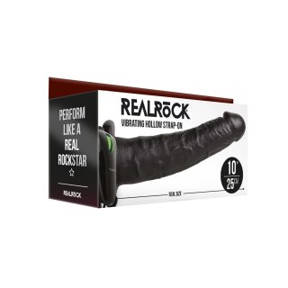 RealRock Hollow Strap-On 24,5 cm - Model z wibracją, regulowany pasek