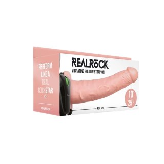 RealRock Hollow Strap-On 24,5 cm - wibrujący model na pasku, regulowany