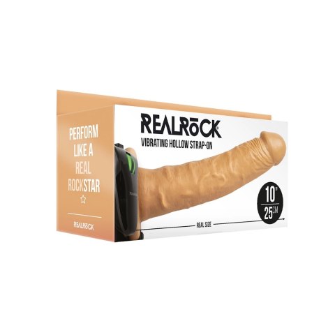 RealRock Hollow Strap-On z regulacją i wibracją 24,5 cm