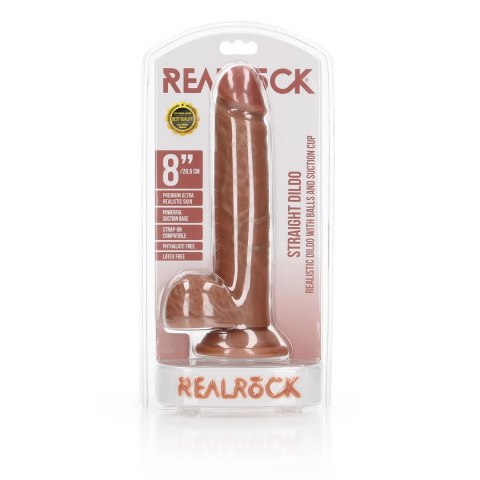 RealRock Model Prosty 20,5 cm - Akcesorium Intymne z Przyssawką