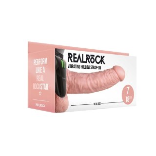 RealRock System Intymny Wibrujący z Pasem i Anatomiczną Budową 18 cm