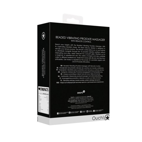 Ouch! Beaded Prostate Massager Metaliczny Zielony z Pilotem 10 Trybow