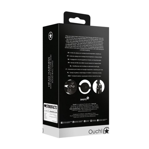 Ouch! Head Harness z osłoną ust i oddychającym kulkowym elementem