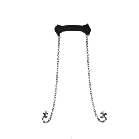 Ouch! Silikonowy knebel z regulowanymi zaciskami - anatomiczny design