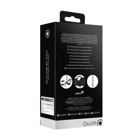 Ouch! Silikonowy knebel z regulowanymi zaciskami - anatomiczny design