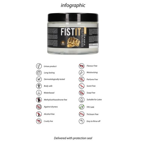 Pharmquests Fist It Water-Based 500ml - Żel nawilżający do masażu ciała