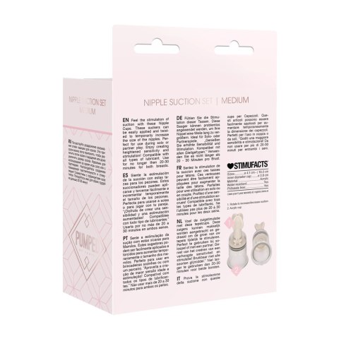 Pumped by Shots Zestaw przyssawek prożniowych do stymulacji sutkow M