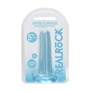RealRock Crystal Clear Prosty model z przyssawką 13,5 cm transparentny