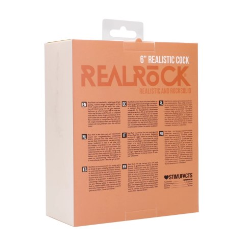 RealRock Model 15 cm - anatomiczny model z przyssawką, kolor naturalny