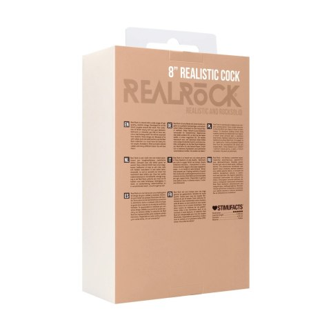 RealRock Model 20 cm z anatomiczną podstawą i mocną przyssawką