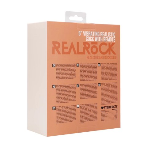 RealRock Wibrujący model anatomiczny z pilotem 15 cm, kolor cielisty