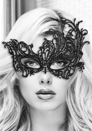 OUCH! Royal Black Lace Mask - koronkowa maska na oczy, czarna