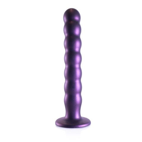 Ouch! Beaded G-Spot 20,5 cm - silikonowy model z przyssawką, fioletowy