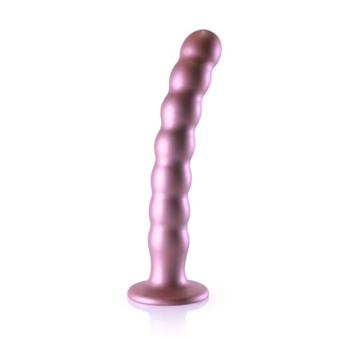 Ouch! Beaded G-Spot Silicone - Model z koralikami, 20,5 cm, metaliczny