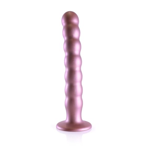 Ouch! Beaded G-Spot Silicone - Model z koralikami, 20,5 cm, metaliczny
