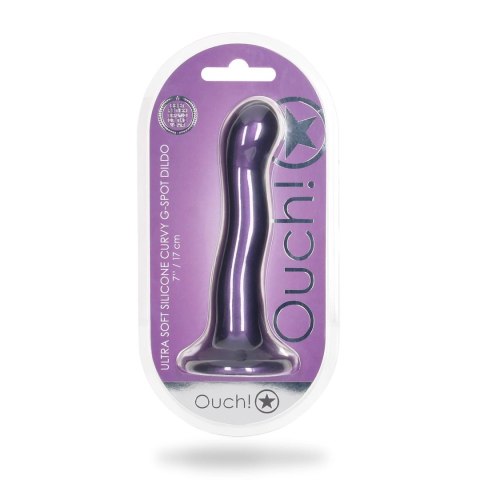 Ouch! Curvy G-Spot 17 cm silikonowy model intymny Ultra-Soft metaliczny