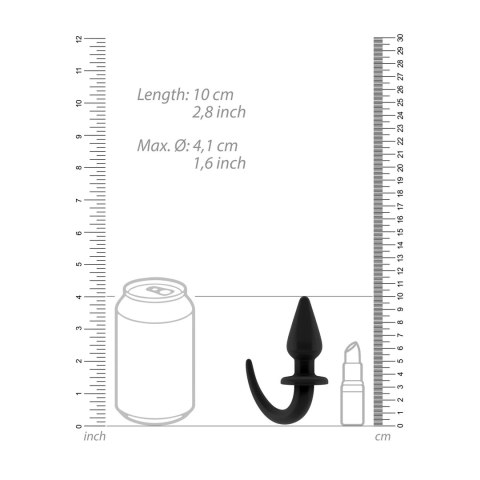 Ouch! Elastyczny korek gumowy anatomiczny z uchwytem czarny