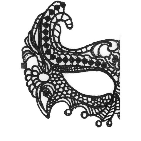 Ouch! Empress Koronkowa Maska na Oczy Czarna Laserowa Lekka