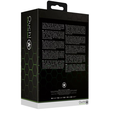 Ouch! Glow in the Dark Majtki z Klamrą S/M, Zielone, Regulowane