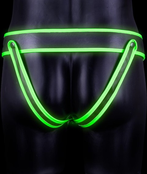 Ouch! Glow in the Dark Majtki z klamrą S/M - świecące, regulowane