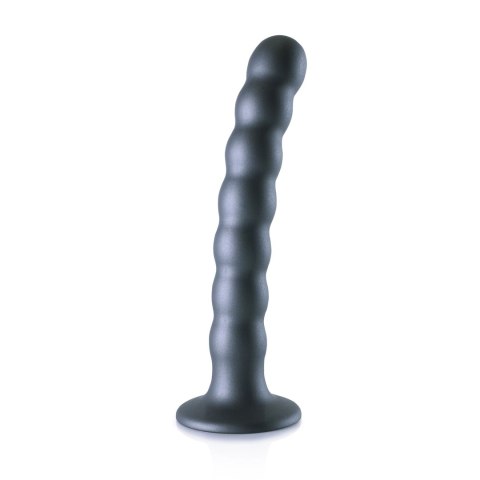 Ouch! Model G-Spot Beads silikonowy segmentowany z przyssawką 16,5 cm srebrny