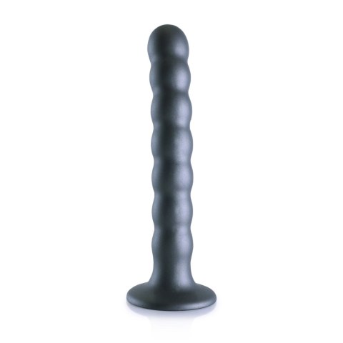 Ouch! Model G-Spot Beads silikonowy segmentowany z przyssawką 16,5 cm srebrny