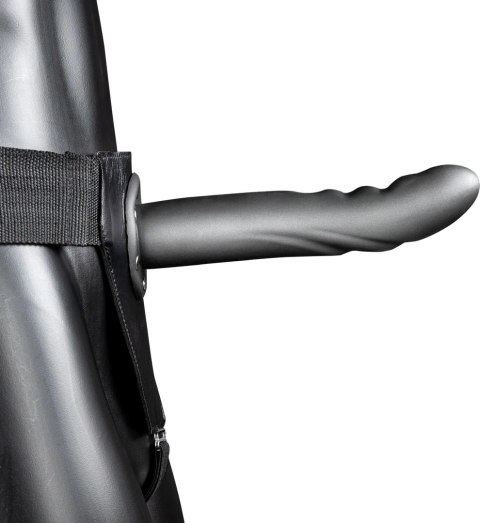 Ouch! Model z delikatnymi wypustkami 20 cm - silikonowy, czarny