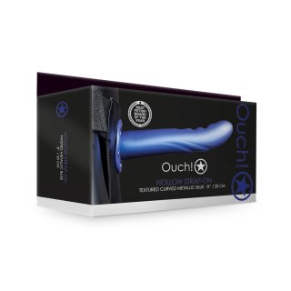 Ouch! Model z delikatnymi wypustkami 20 cm - silikonowy, kolor czarny