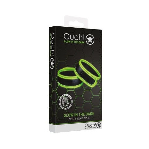 Ouch! Opaska na biceps Glow-in-the-Dark regulowana fluorescencyjna