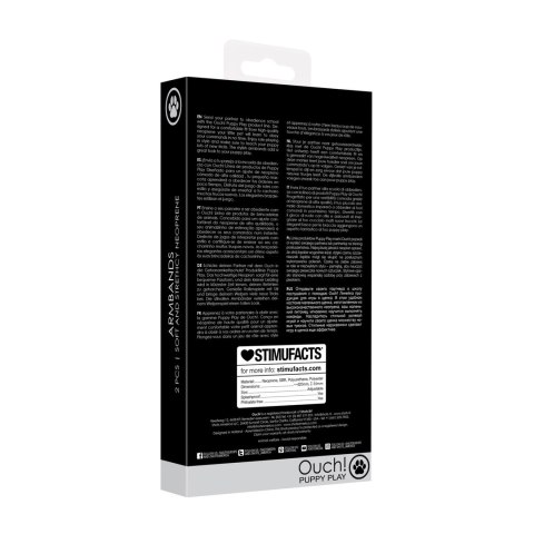 Ouch! Opaska na biceps z neoprenu czarna - komfortowy model Puppy Play