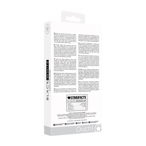 Ouch! Satynowa maska relaksacyjna na oczy z regulacją czarna