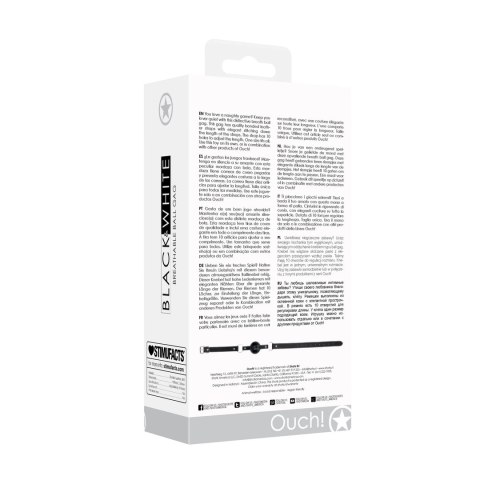 Ouch! Silikonowy knebel do ust z regulowanym paskiem, uniwersalny