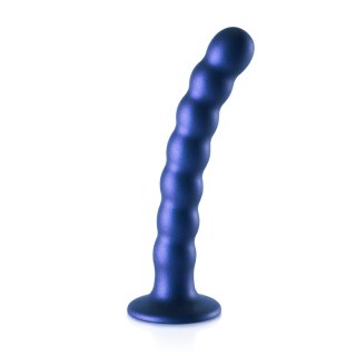 Ouch! Silikonowy model G-Spot z koralikami i przyssawką 16,5 cm zielony