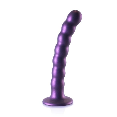 Ouch! Silikonowy model G-Spot z koralikami, metaliczny, 16,5 cm