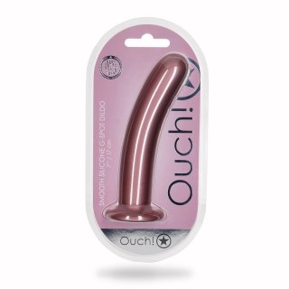 Ouch! Smooth Silicone 17 cm - anatomiczny model z przyssawką, metaliczny