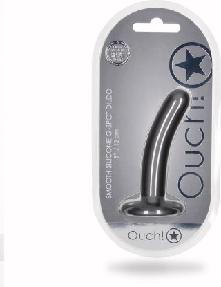 Ouch! Smooth Silicone G-spot 12 cm - Model anatomiczny z przyssawką, fioletowy