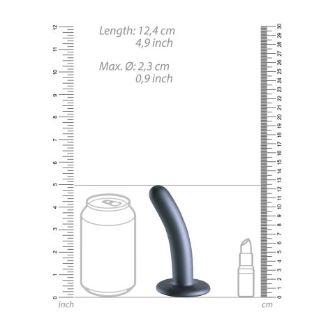 Ouch! Smooth Silicone G-spot 12 cm - Model anatomiczny z przyssawką, fioletowy