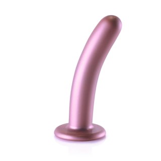 Ouch! Smooth Silicone - model z przyssawką, metaliczny, 14,5 cm