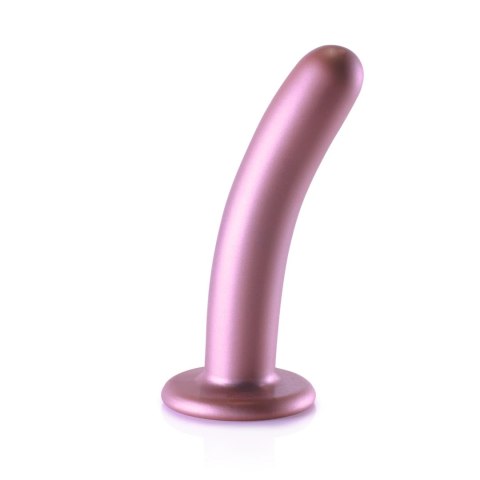 Ouch! Smooth Silicone - model z przyssawką, metaliczny, 14,5 cm